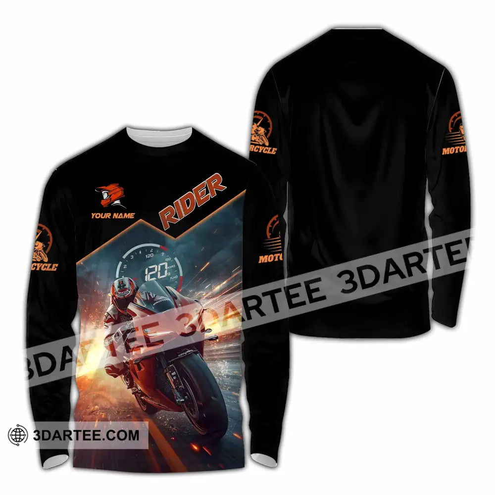 Unisex Shirt - Custom Rider 3D Shirt Long Sleeve Shirt / S T-shirt