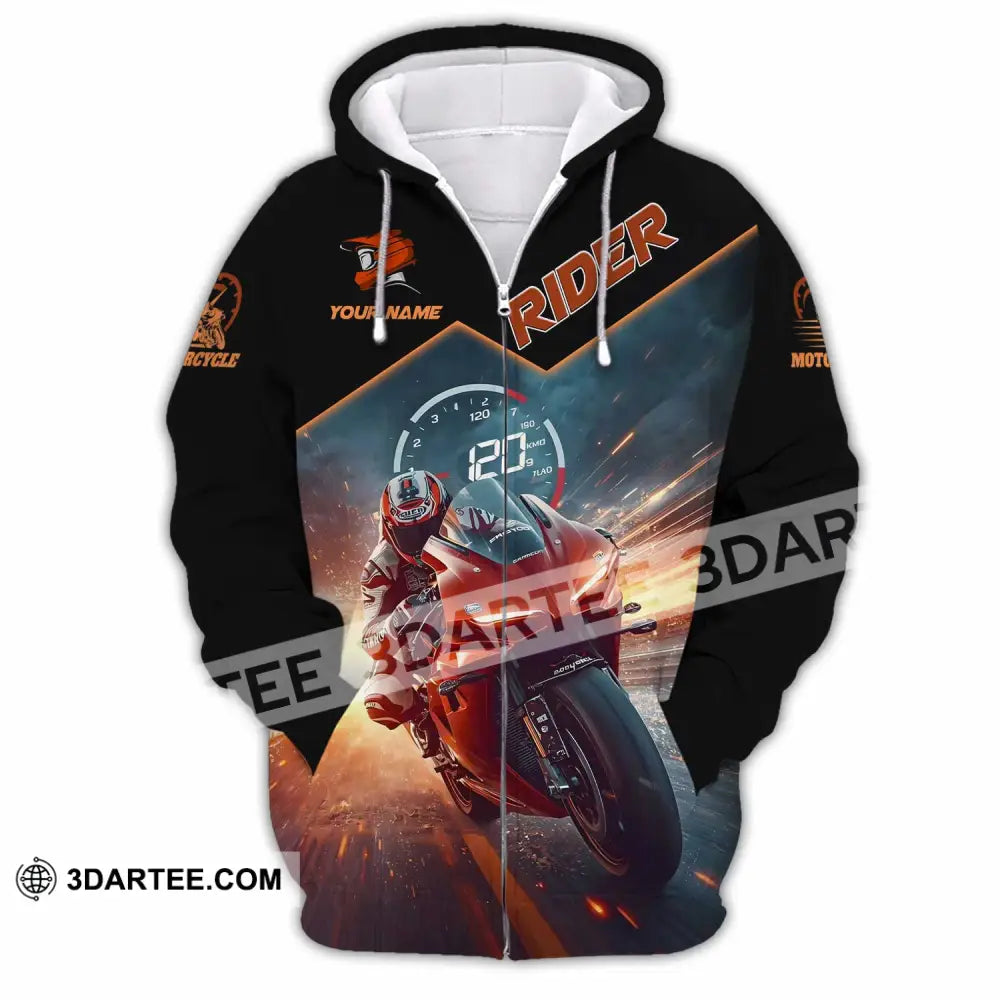 Unisex Shirt - Custom Rider 3D Shirt Zipper Hoodie / S T-shirt