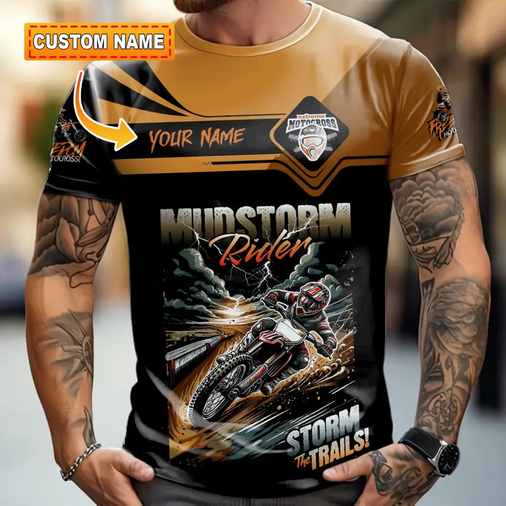 Unisex Shirt - Custom Rider Storm The Trails Sport Shirt T-shirt