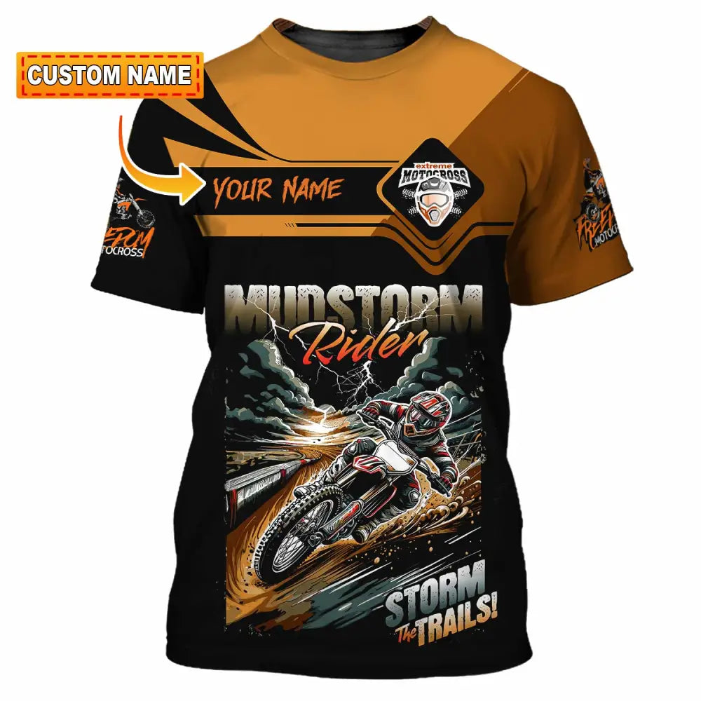 Unisex Shirt - Custom Rider Storm The Trails Sport Shirt T-shirt