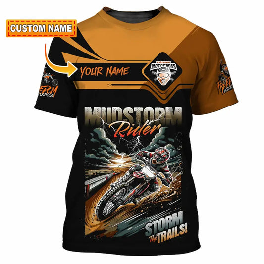 Unisex Shirt - Custom Rider Storm The Trails Sport Shirt T-shirt