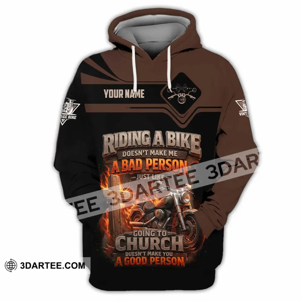 Unisex Shirt - Custom Riding A Bike 3D Shirt Hoodie / S T-shirt