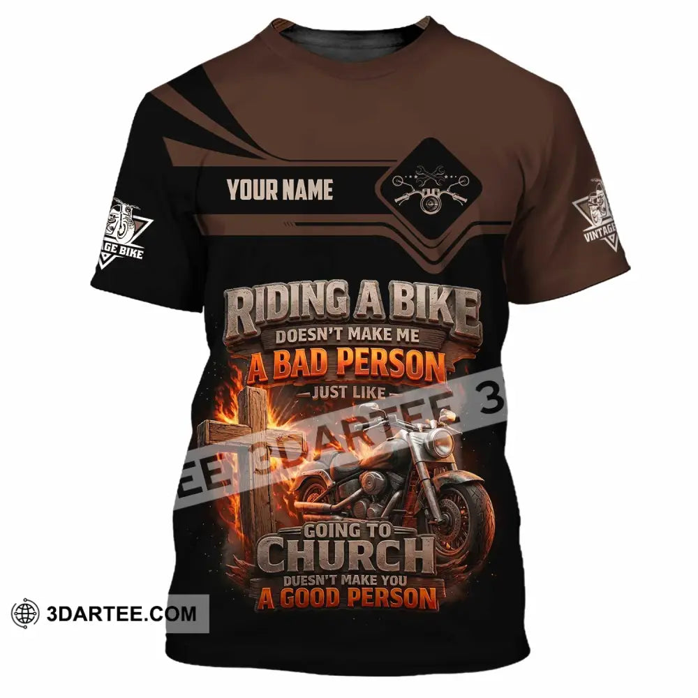 Unisex Shirt - Custom Riding A Bike 3D Shirt T-Shirt / S T-shirt