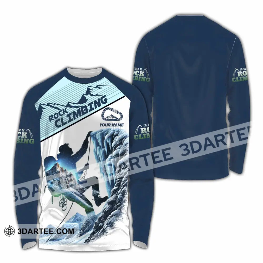 Unisex Shirt - Custom Rock Climbing Shirt Long Sleeve Shirt / S T-shirt