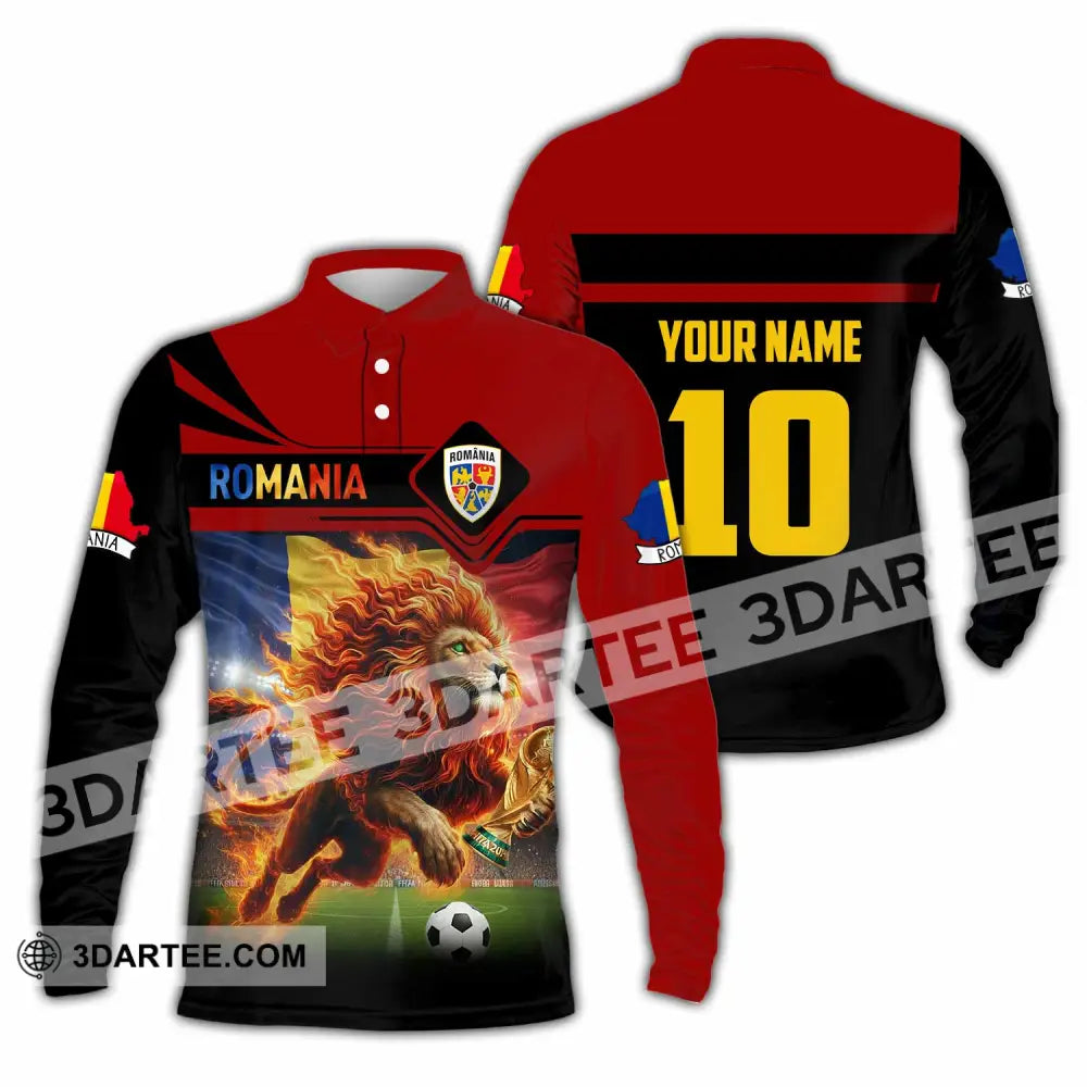 Unisex Shirt - Custom Romania 3D Shirt Long Sleeve Polo / S T-shirt