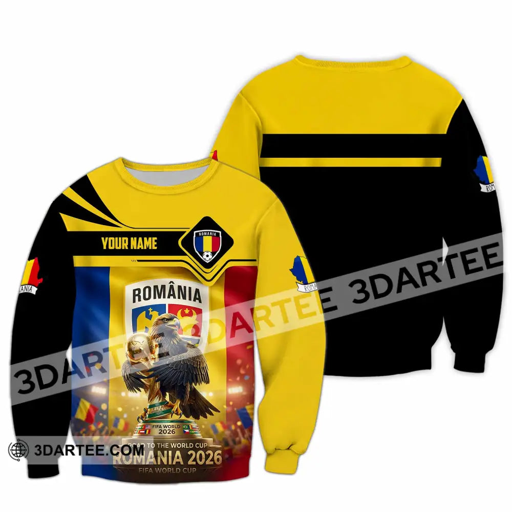 Unisex Shirt - Custom Romania World Cup 2026 3D Shirt Long Sleeve / S T-shirt