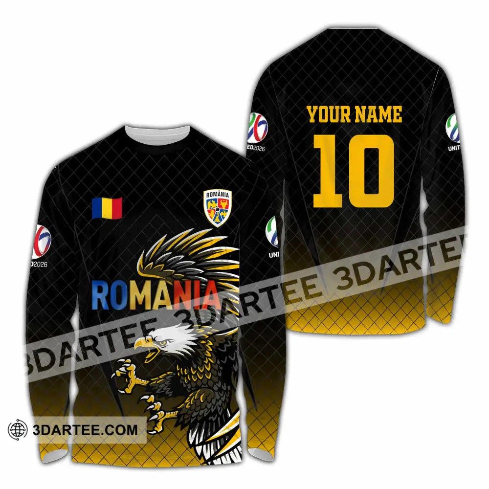 Unisex Shirt - Custom Romania 3D Shirt Long Sleeve Shirt / S T-shirt