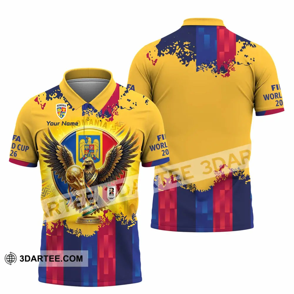 Unisex Shirt - Custom Romania World Cup 2026 3D Shirt Polo Shirt / S T-shirt