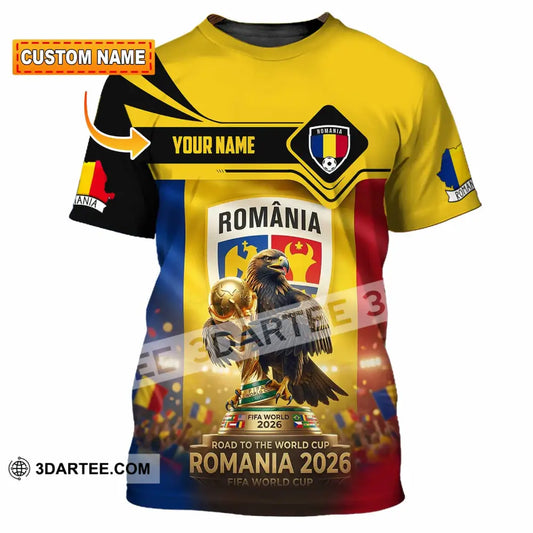 Unisex Shirt - Custom Romania World Cup 2026 3D Shirt T-shirt