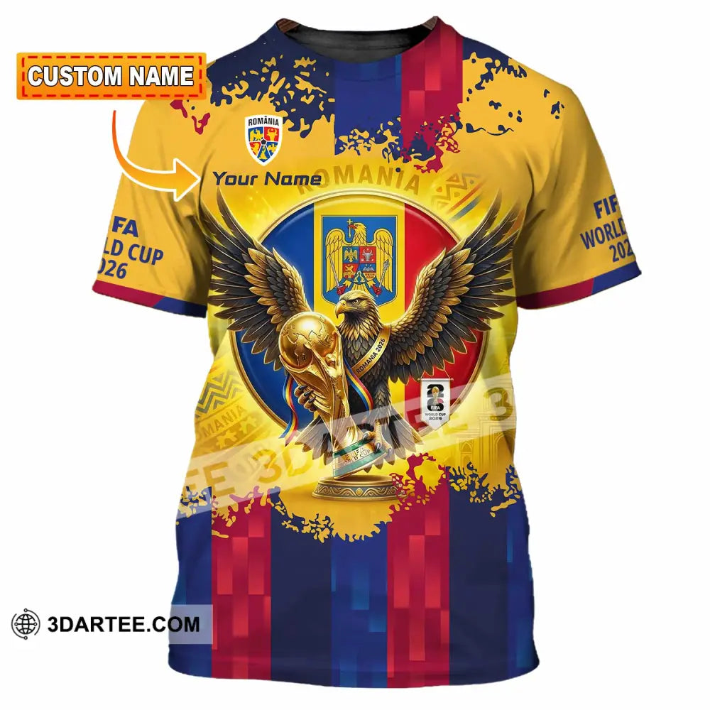 Unisex Shirt - Custom Romania World Cup 2026 3D Shirt T-shirt