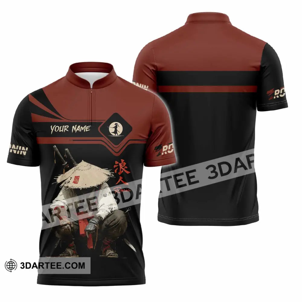 Unisex Shirt - Custom Ronin Shirt - Zipper Polo Shirt / S - T-shirt
