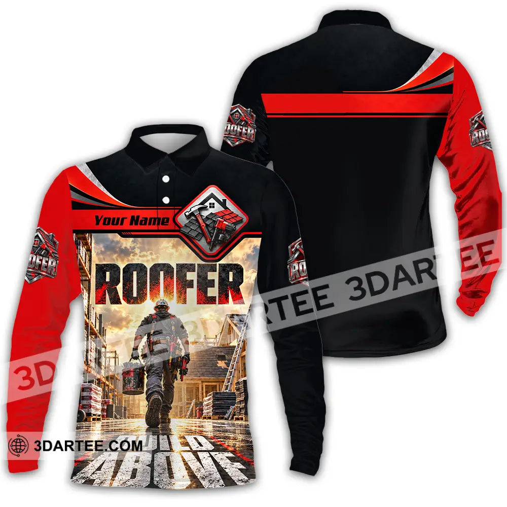 Unisex Shirt - Custom Roofer Shirt - Long Sleeve Polo / S - T-shirt