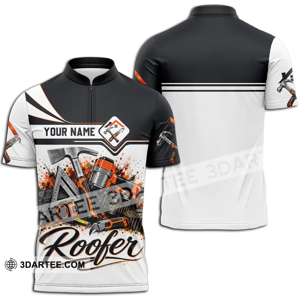 Unisex Shirt - Custom Roofer Shirt - Zipper Polo Shirt / S - T-shirt