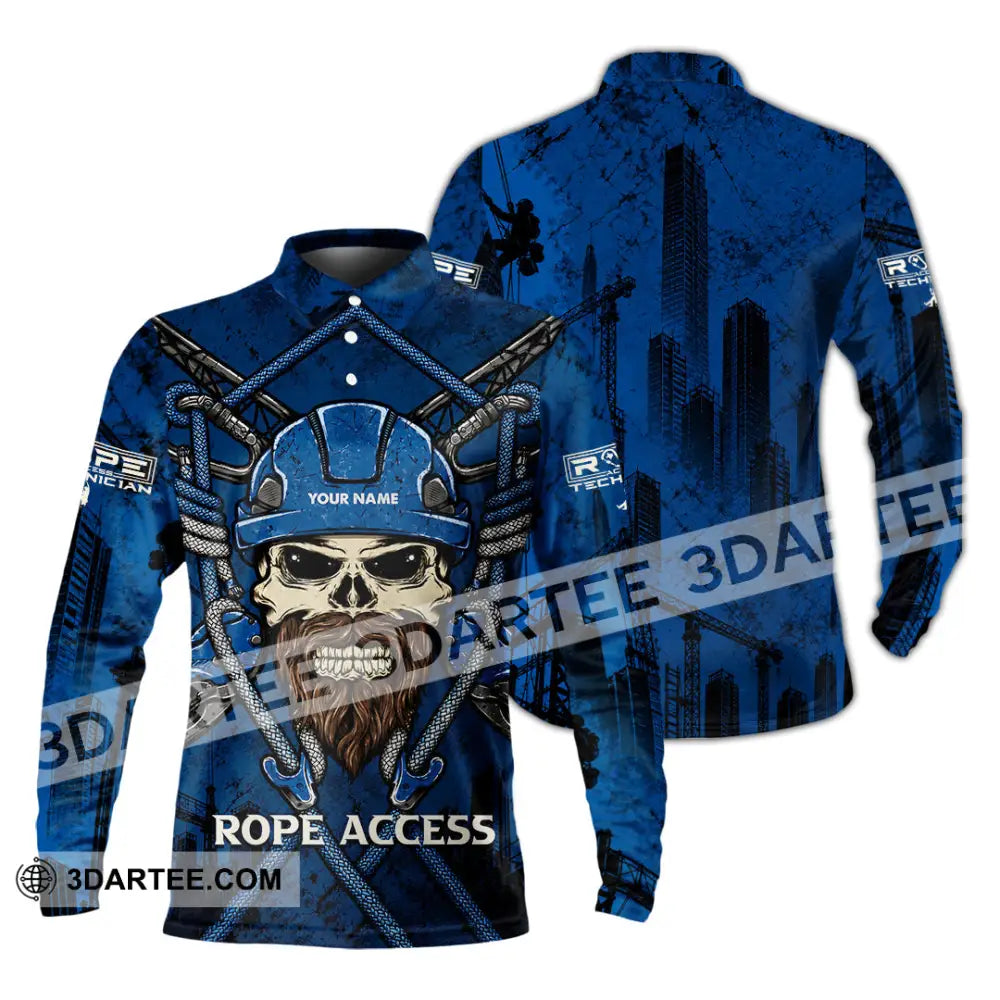 Unisex Shirt - Custom Rope Access Technician Shirt - Long Sleeve Polo / S - T-shirt