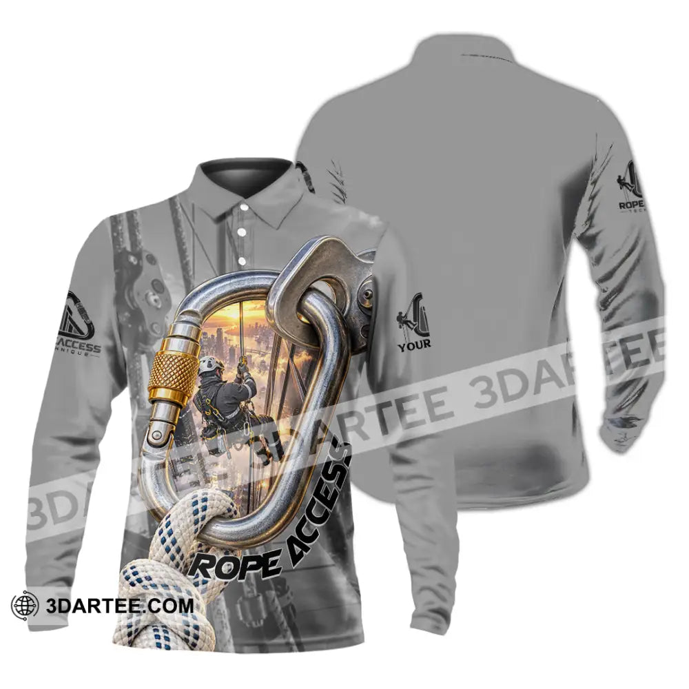 Unisex Shirt - Custom Rope Access Technician Shirt - Long Sleeve Polo / S - T-shirt