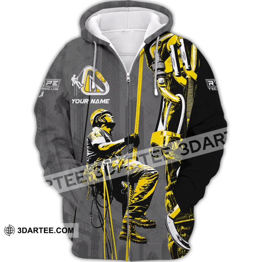 Unisex Shirt - Custom Rope Access Technician Shirt - Zipper Hoodie / S - T-shirt