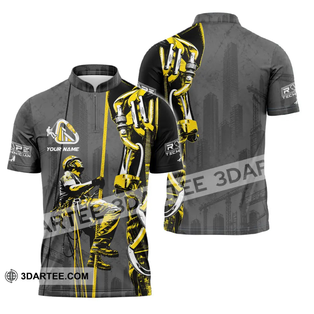 Unisex Shirt - Custom Rope Access Technician Shirt - Zipper Polo Shirt / S - T-shirt