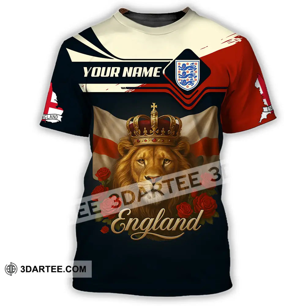 Unisex Shirt - Custom Rose And Lion England Shirt T-Shirt / S T-shirt