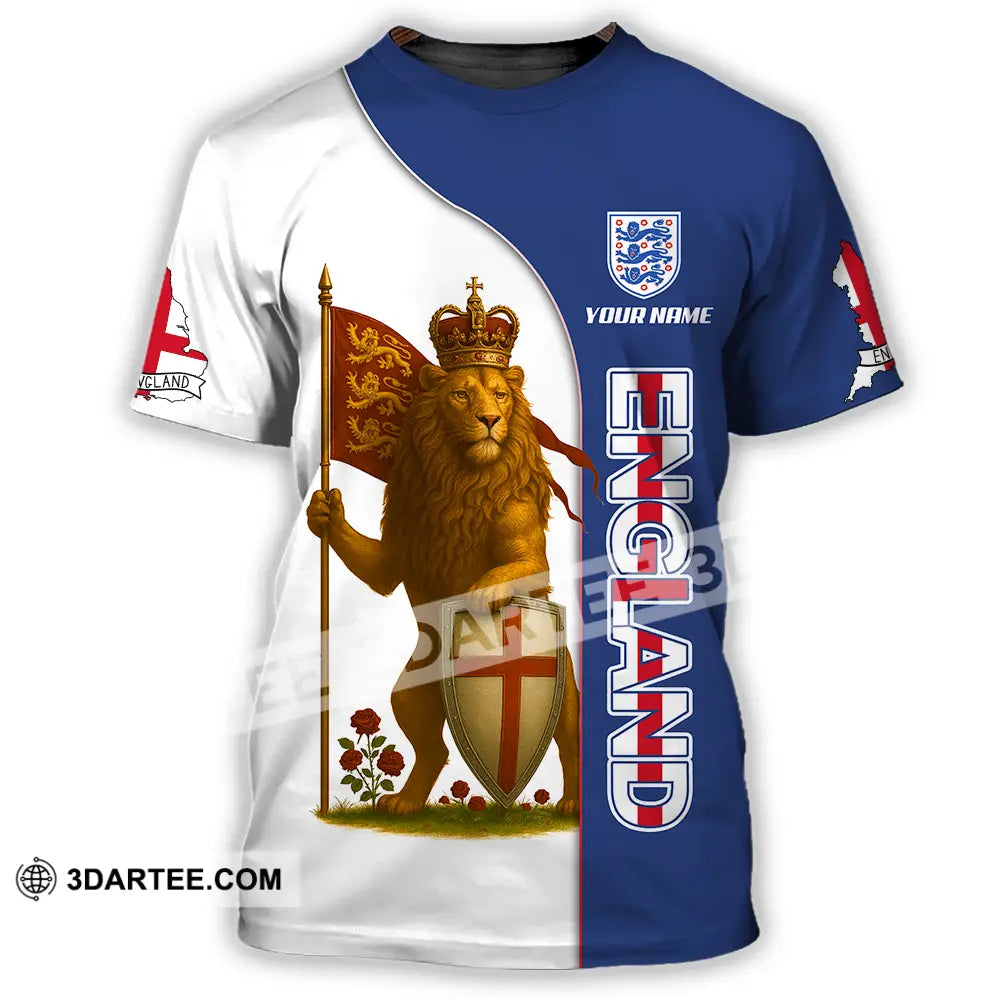 Unisex Shirt - Custom Rose And Lion King England Shirt T-Shirt / S T-shirt