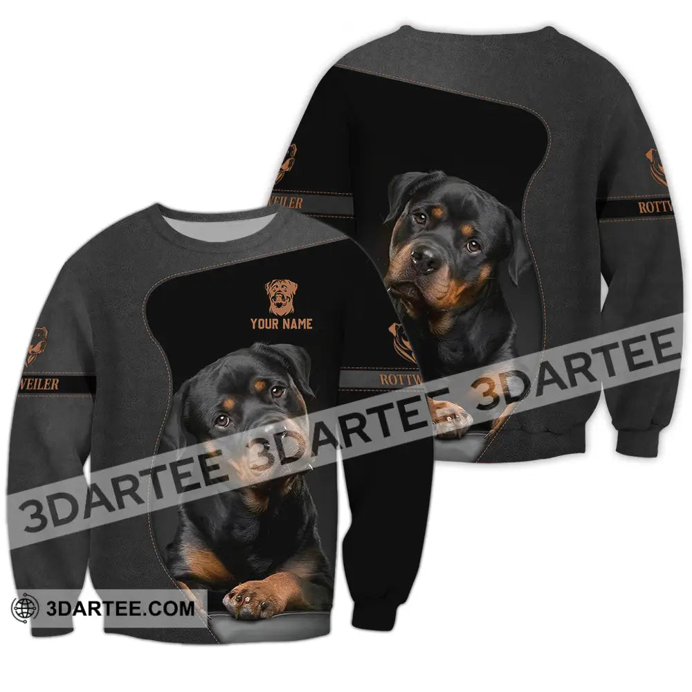 Unisex Shirt - Custom Rottweiler Dog Lover Shirt Long Sleeve / S T-shirt