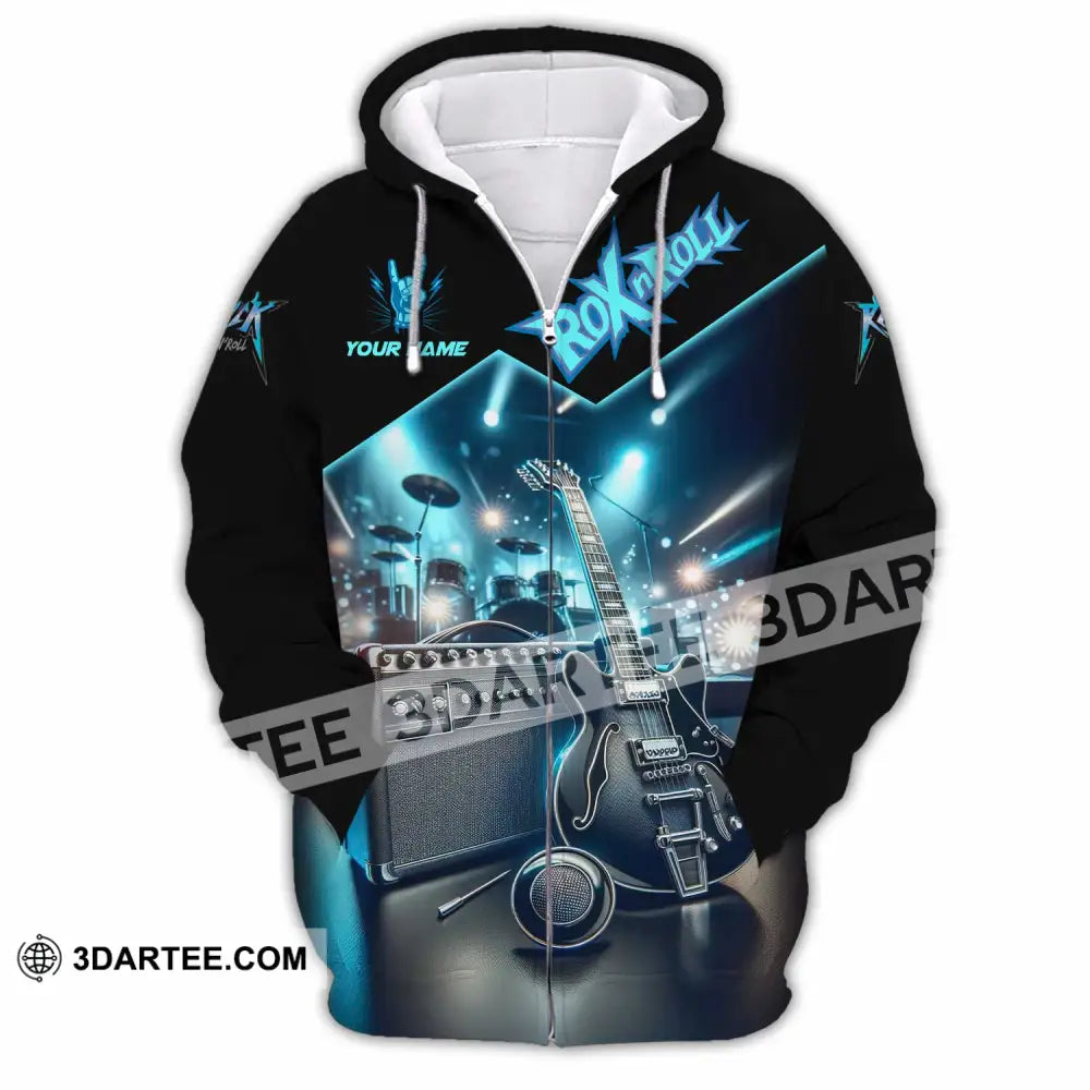Unisex Shirt - Custom Rox N Roll 3D Shirt Zipper Hoodie / S T-shirt