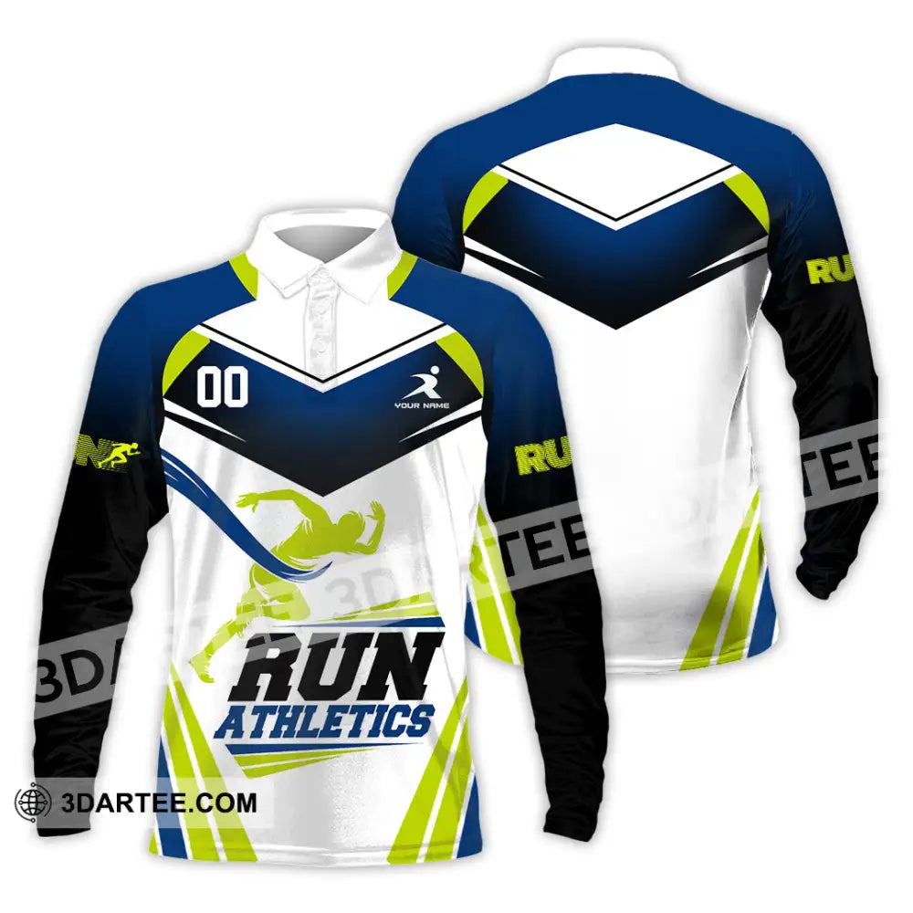 Unisex Shirt - Custom Run Athletics 3D Shirt Long Sleeve Polo / S T-shirt