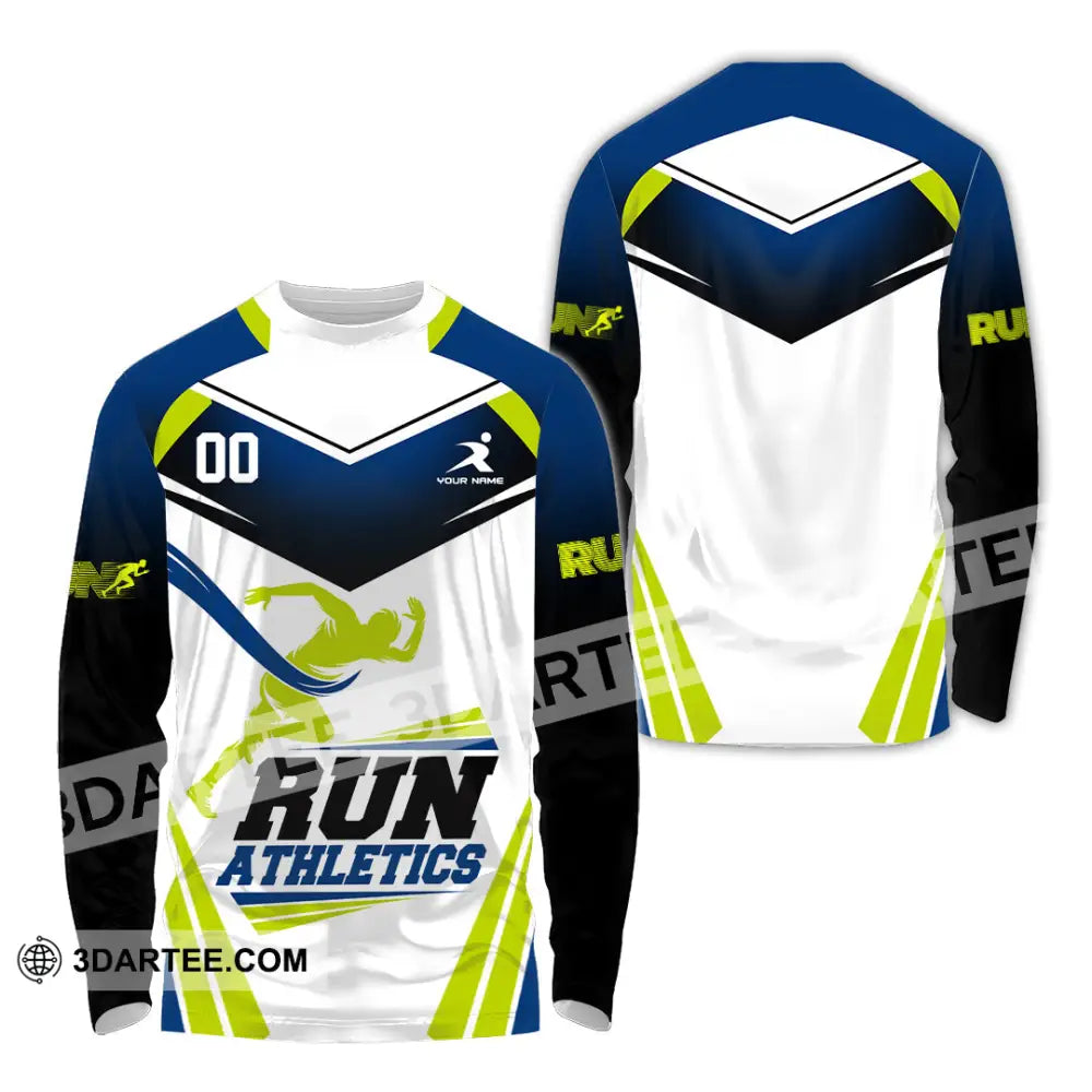 Unisex Shirt - Custom Run Athletics 3D Shirt Long Sleeve Shirt / S T-shirt