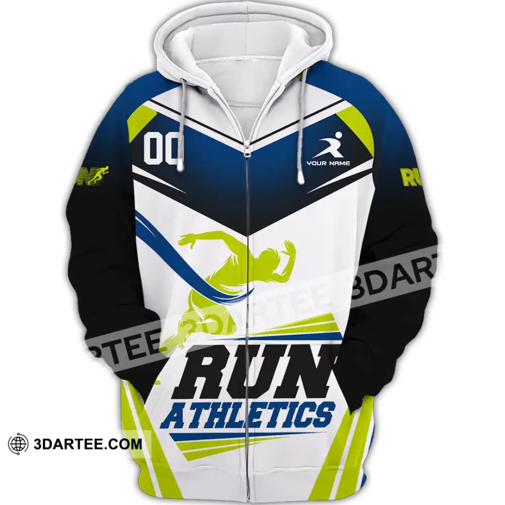 Unisex Shirt - Custom Run Athletics 3D Shirt Zipper Hoodie / S T-shirt