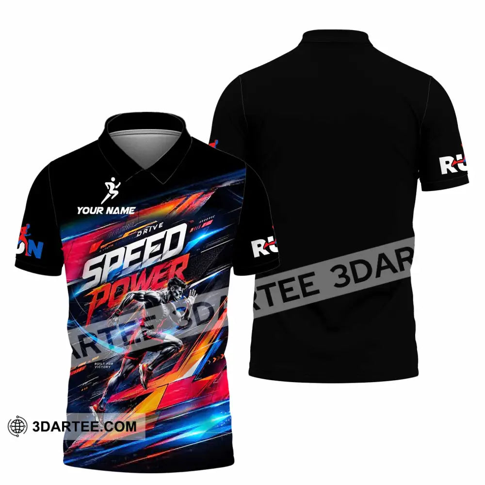 Unisex Shirt - Custom Run Drive Speed Power Shirt - Polo Shirt / S - T-shirt