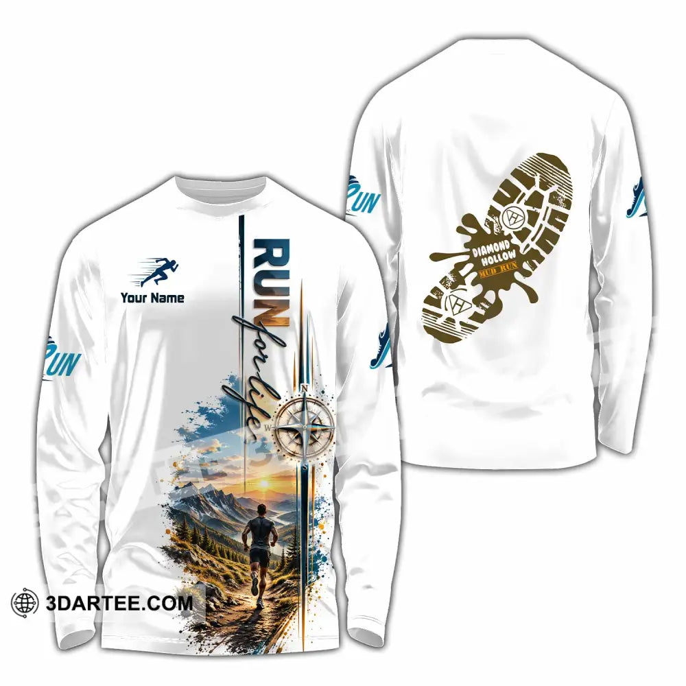 Unisex Shirt - Custom Run For Life Shirt - Long Sleeve Shirt / S - T-shirt