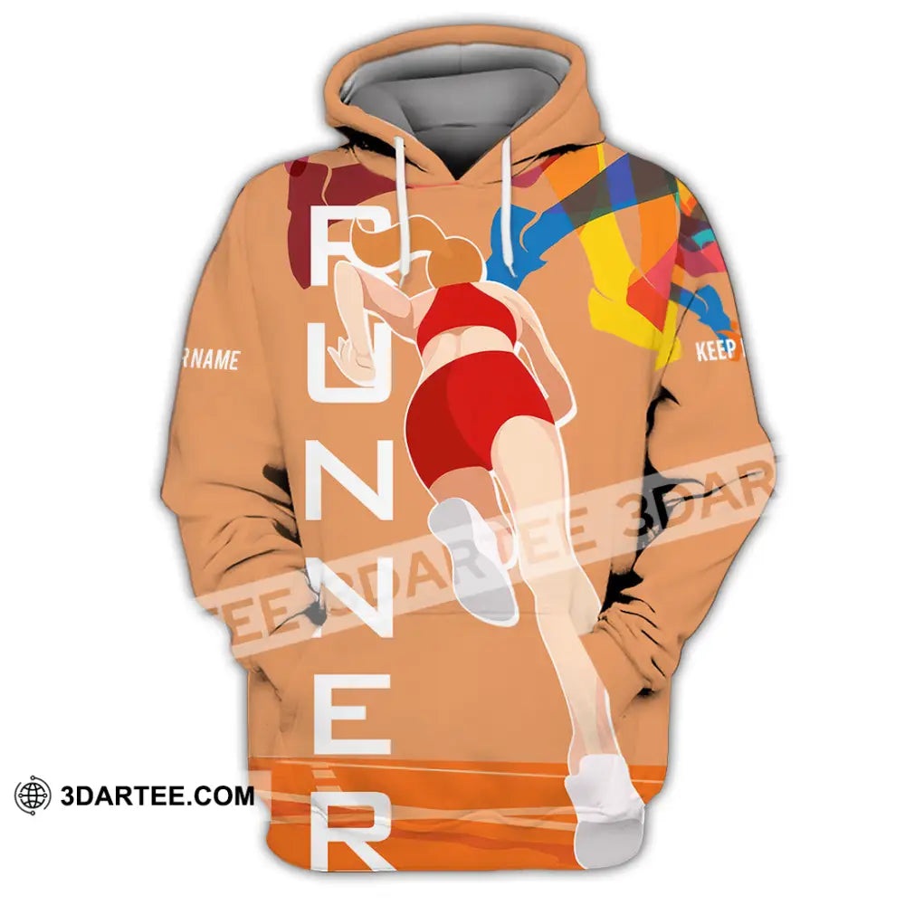 Unisex Shirt - Custom Runner Keep Running 3D Shirt Hoodie / S T-shirt