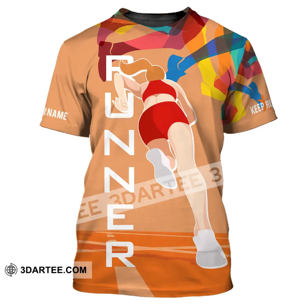 Unisex Shirt - Custom Runner Keep Running 3D Shirt T-Shirt / S T-shirt