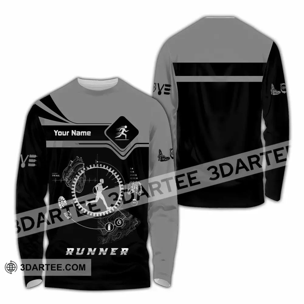 Unisex Shirt - Custom Runner Shirt - Long Sleeve Shirt / S - T-shirt