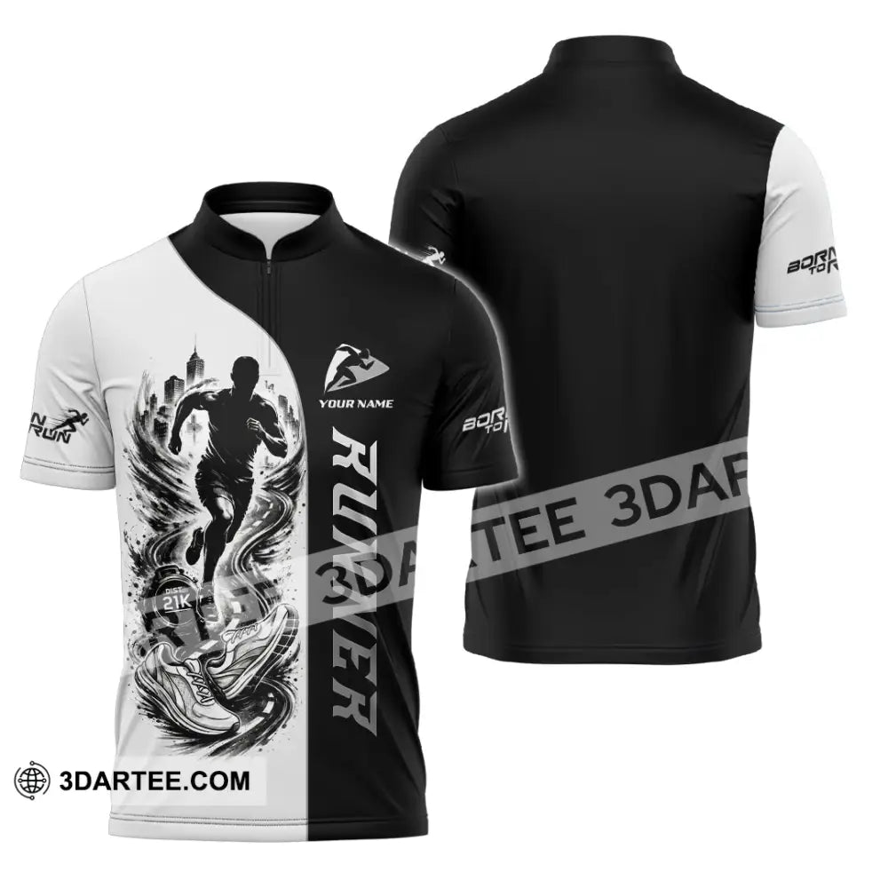 Unisex Shirt - Custom Runner Shirt - Zipper Polo Shirt / S - T-shirt