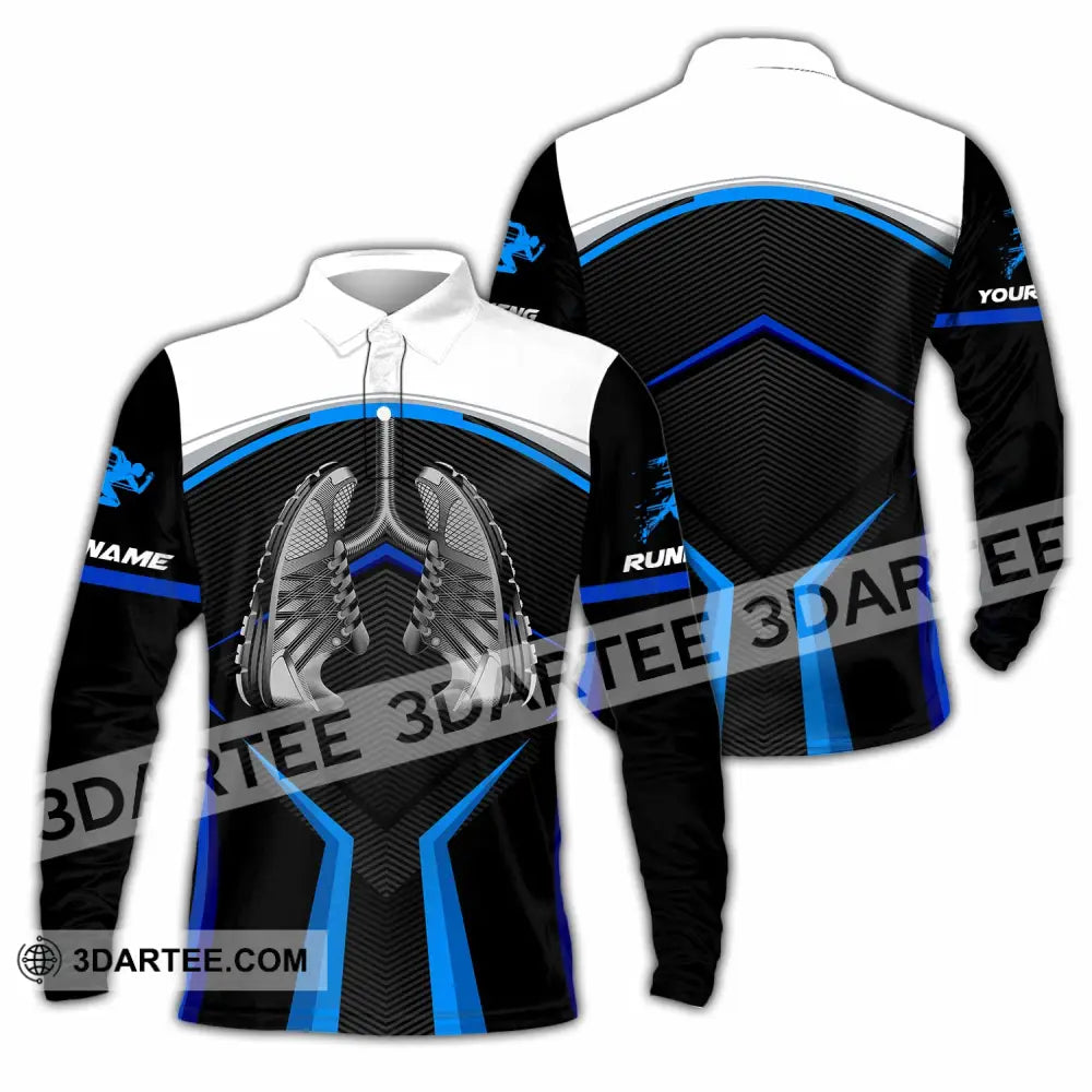 Unisex Shirt - Custom Running 3D Shirt Long Sleeve Polo / S T-shirt
