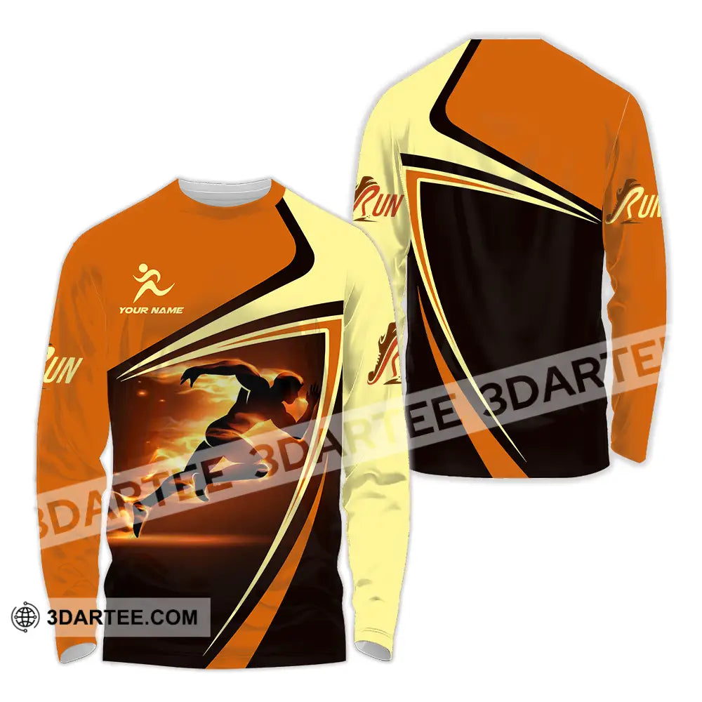 Unisex Shirt - Custom Running 3D Shirt Long Sleeve Shirt / S T-shirt