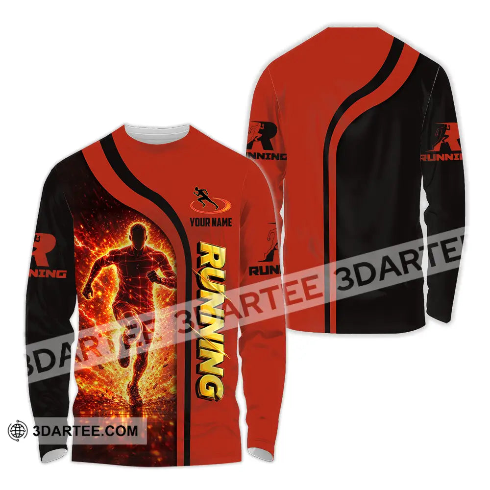 Unisex Shirt - Custom Running 3D Shirt Long Sleeve Shirt / S T-shirt