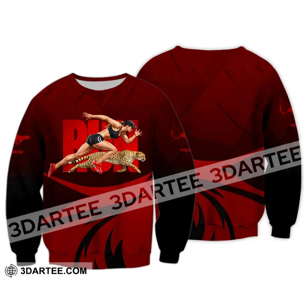 Unisex Shirt - Custom Running 3D Shirt Long Sleeve / S T-shirt