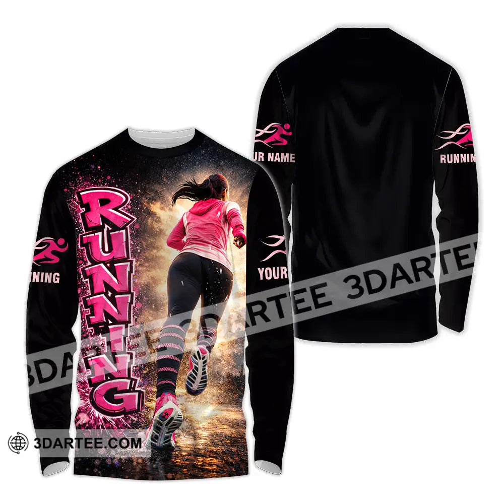 Unisex Shirt - Custom Running 3D Shirt Long Sleeve Shirt / S T-shirt
