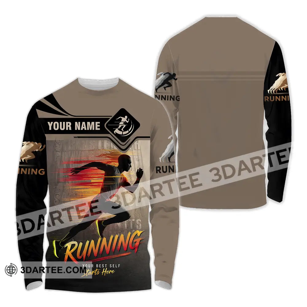 Unisex Shirt - Custom Running 3D Shirt - Long Sleeve Shirt / S - T-shirt