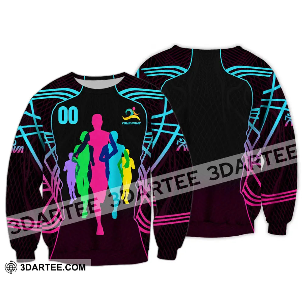 Unisex Shirt - Custom Running 3D Shirt Long Sleeve / S T-shirt