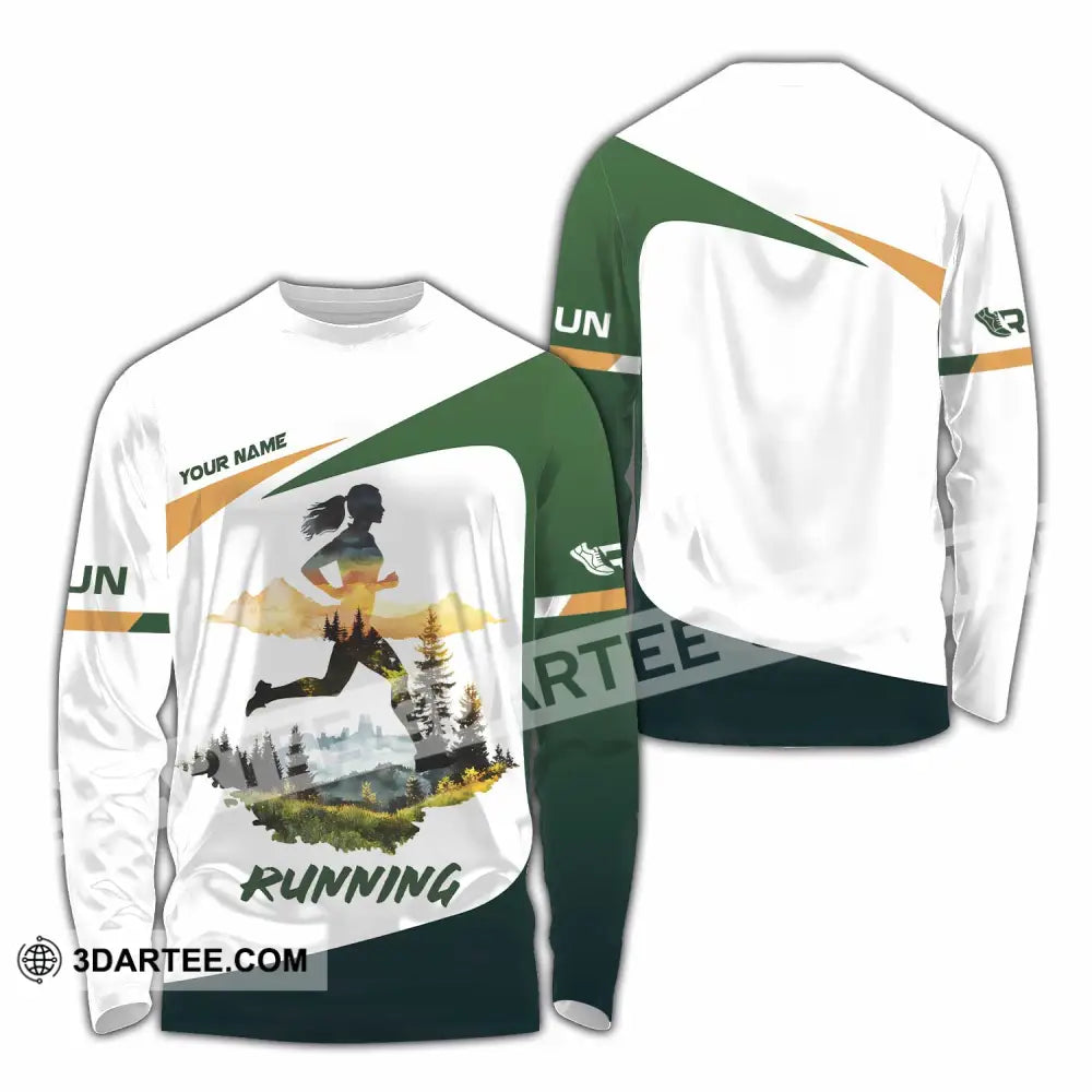 Unisex Shirt - Custom Running 3D Shirt Long Sleeve Shirt / S T-shirt