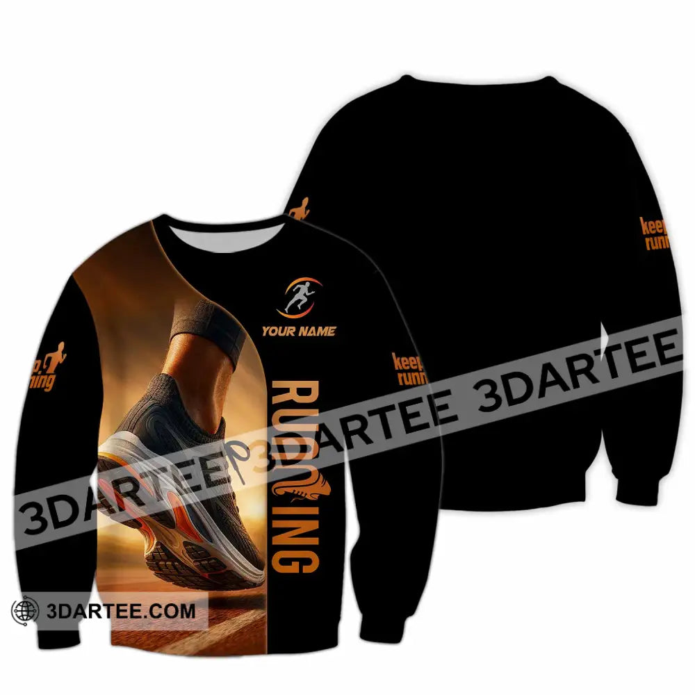 Unisex Shirt - Custom Running 3D Shirt Long Sleeve / S T-shirt