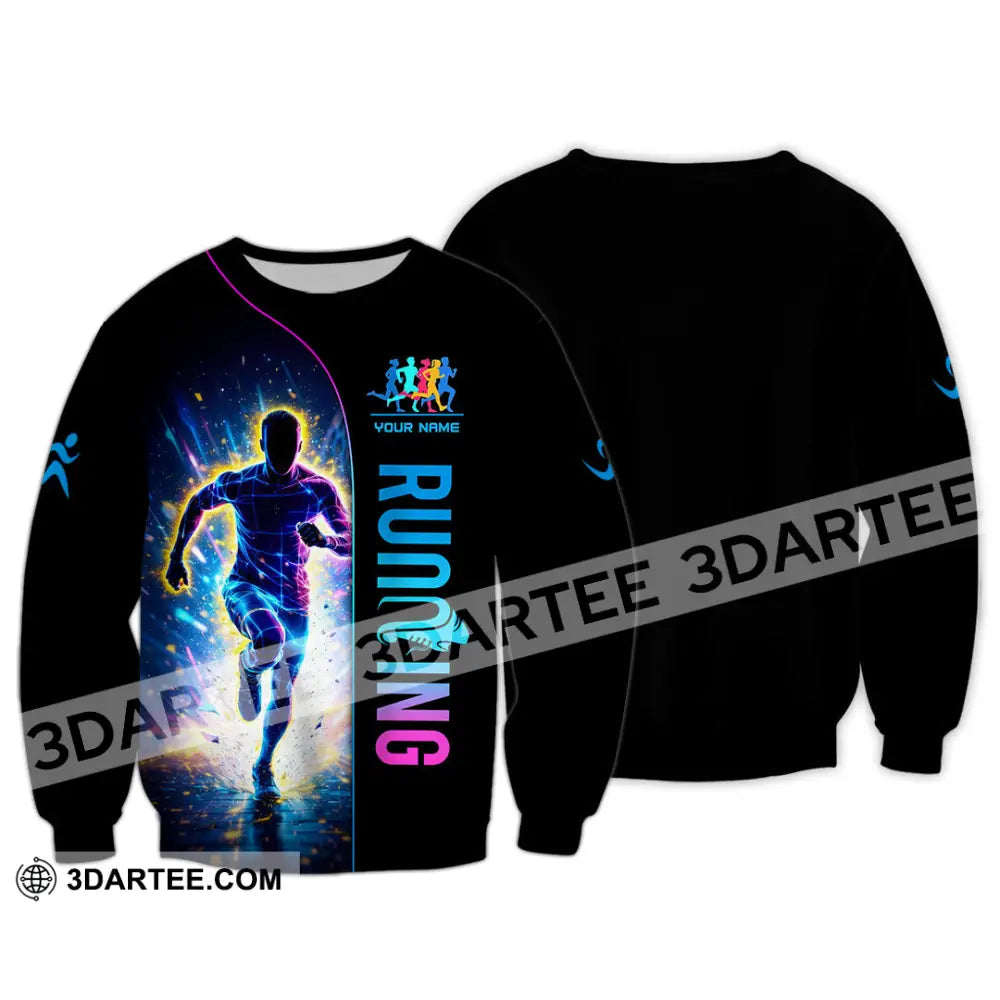 Unisex Shirt - Custom Running 3D Shirt Long Sleeve / S T-shirt