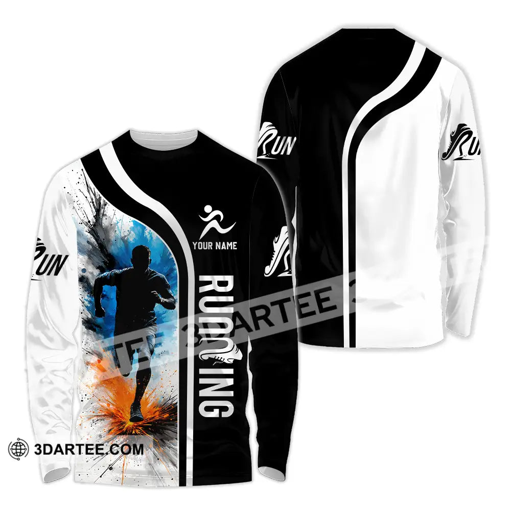 Unisex Shirt - Custom Running 3D Shirt Long Sleeve Shirt / S T-shirt