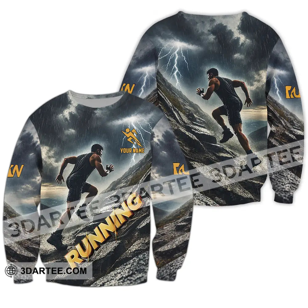 Unisex Shirt - Custom Running 3D Shirt Long Sleeve / S T-shirt