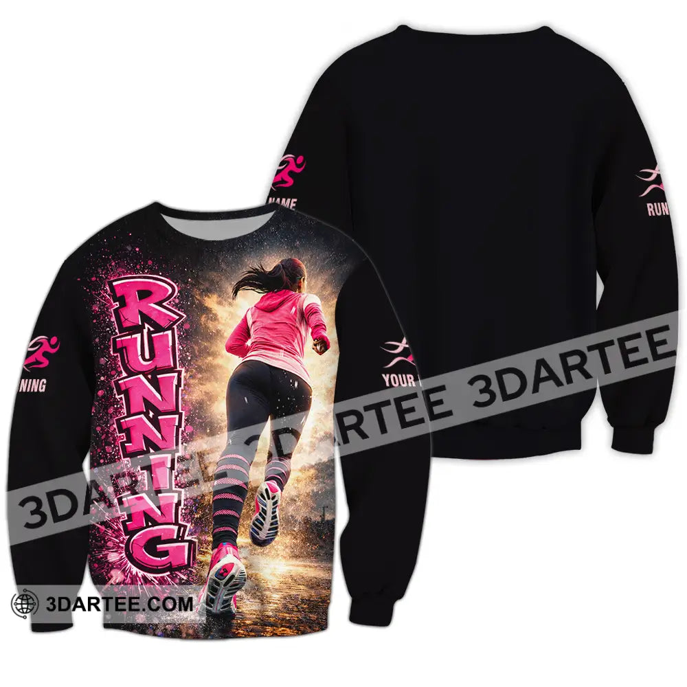 Unisex Shirt - Custom Running 3D Shirt Long Sleeve / S T-shirt