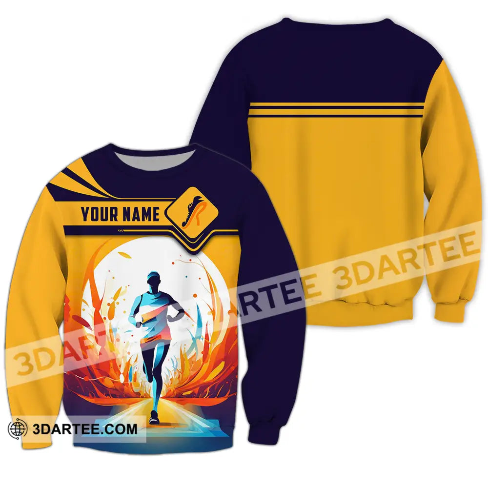Unisex Shirt - Custom Running 3D Shirt Long Sleeve / S T-shirt