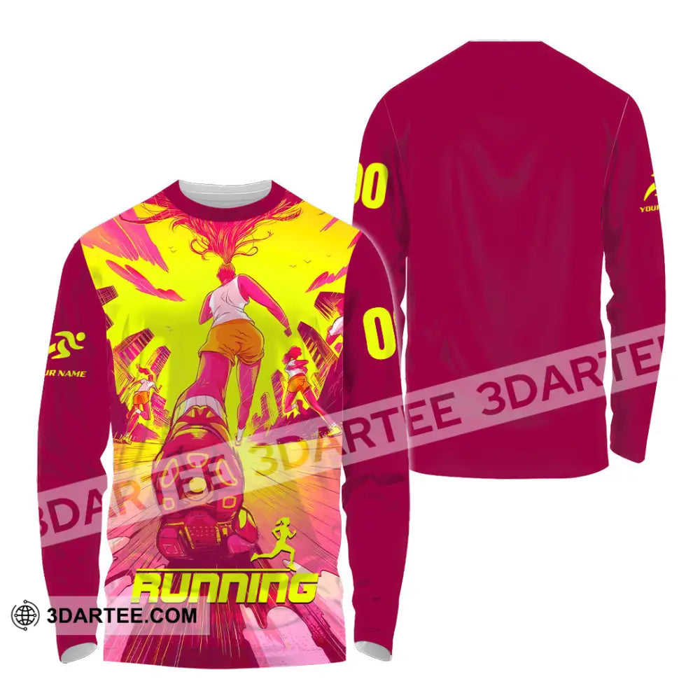 Unisex Shirt - Custom Running 3D Shirt - Long Sleeve Shirt / S - T-shirt