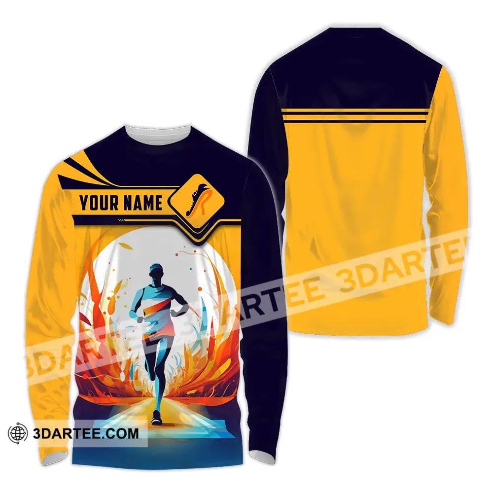 Unisex Shirt - Custom Running 3D Shirt Long Sleeve Shirt / S T-shirt